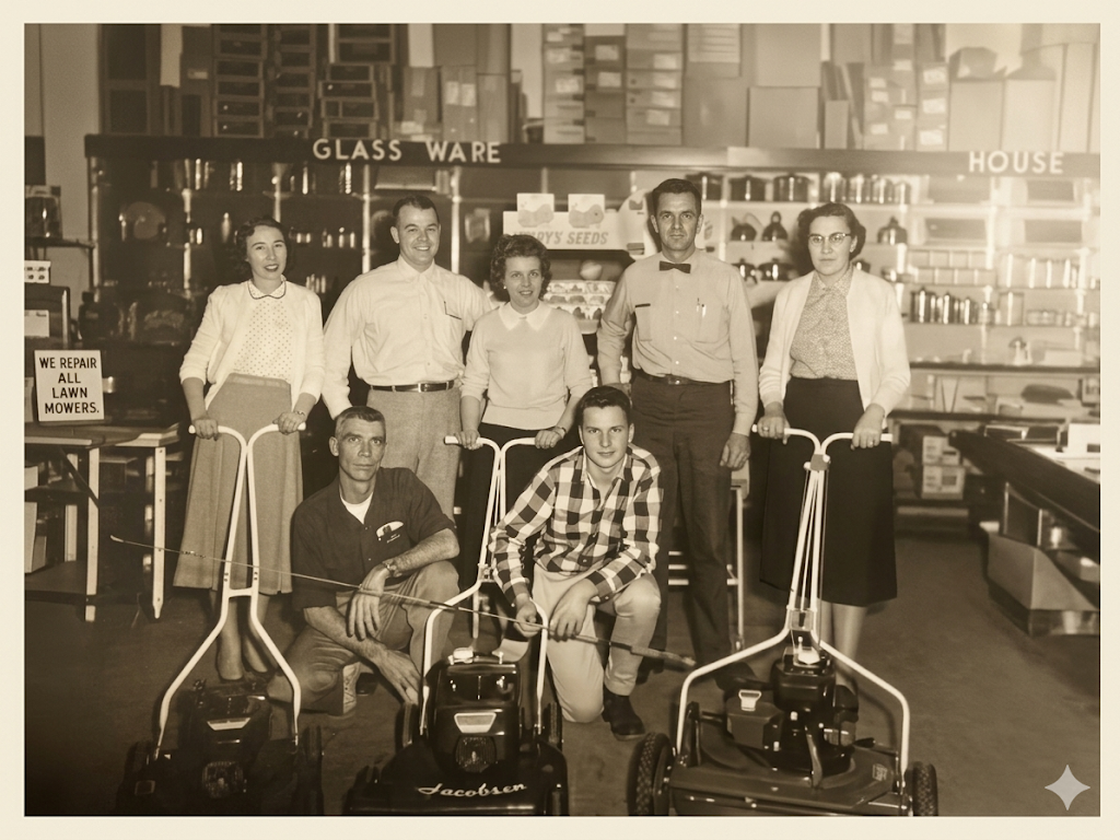 The original Center Hardware team on the sales floor